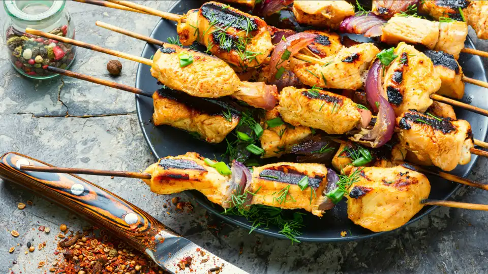 espetadas de frango